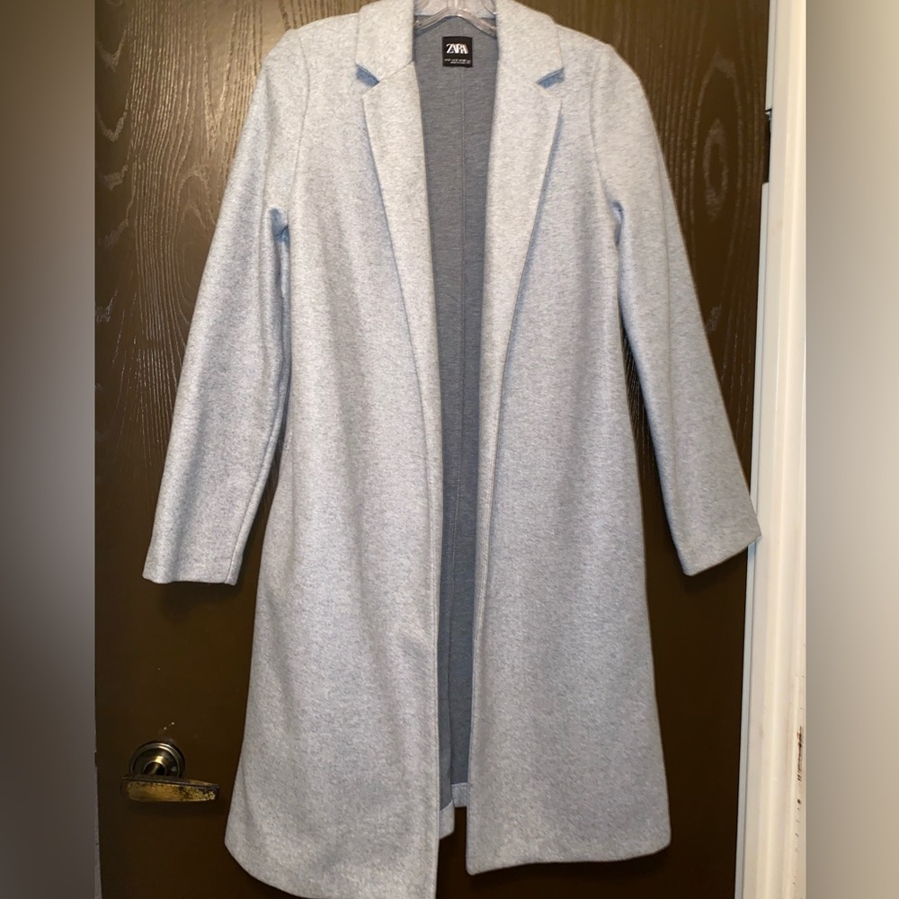 Zara Light Gray Trench Coat